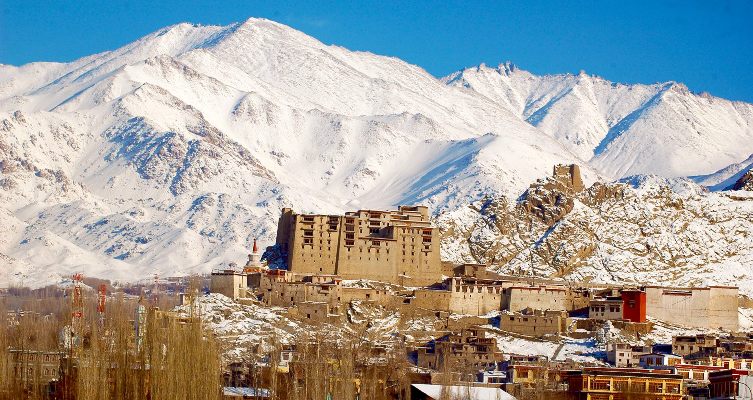 WINTER VIEW OF LEH PALACE ,LADAKH